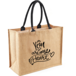 Jutetasche – You are my Heart – Bild 2