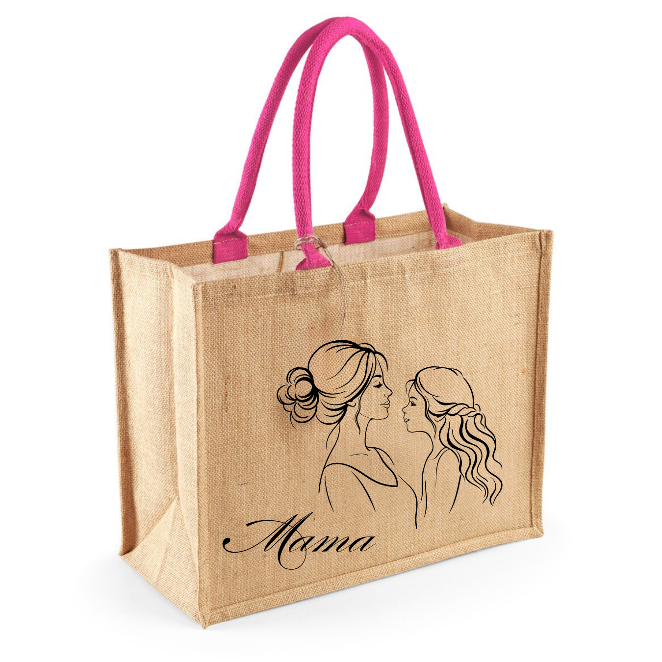 49 Jutetasche – Mama und Tochter – Bild 1