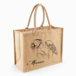 Jutetasche – Mama und Tochter – Bild 2