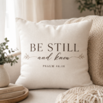 Inspirierendes Faith Kissen- Be Still – Bild 2
