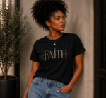 Inspirierendes T-Shirt- Faith – Bild 2