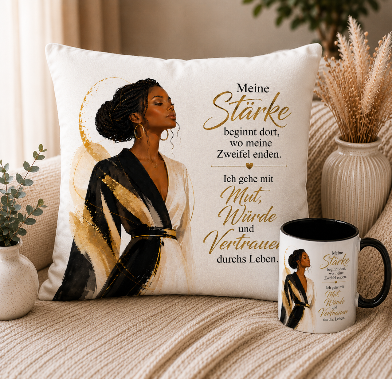 Meine stärke schwarze frau set Inspirierendes Geschenkset- Meine Stärke – Bild 1