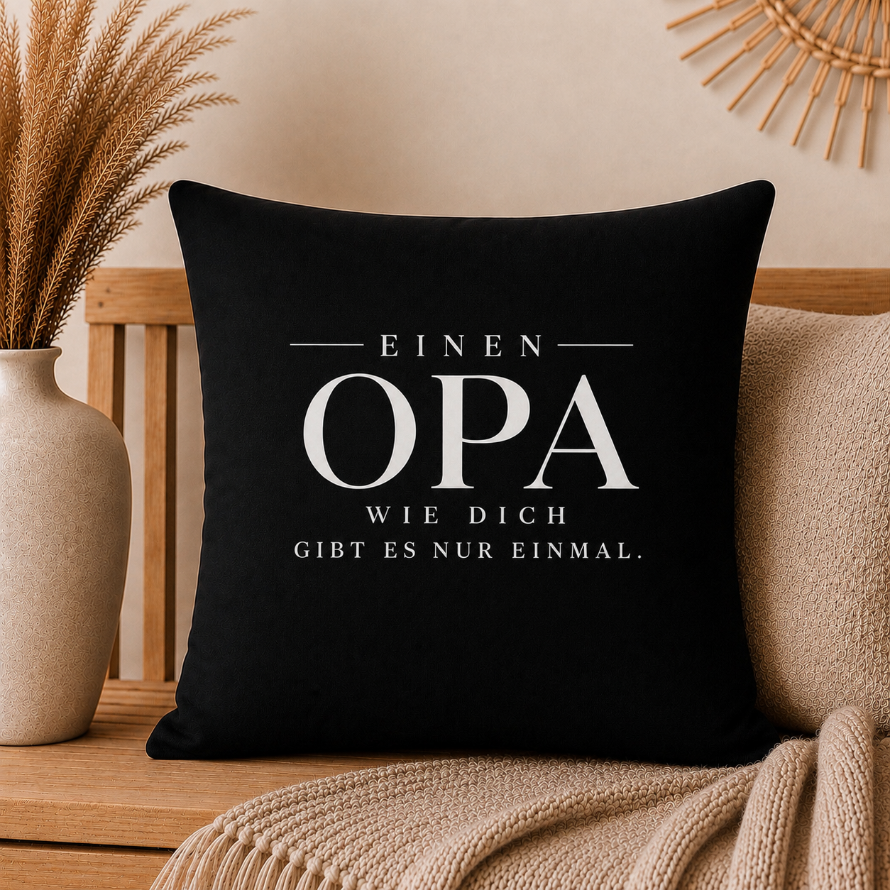 Opa schwarzes kissen Liebevolles Kissen- Einen Opa – Bild 1