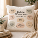 Inspirierendes Kissen- Tägliche Affirmation