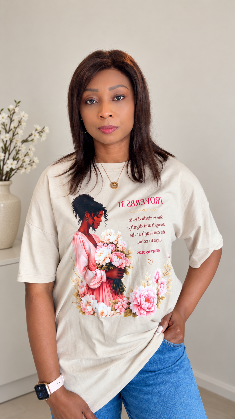 c344ae11-a18d-487e-a5fb-705b9a7c73b3 Inspirierendes T-Shirt - Proverbs 31 Woman – Bild 1