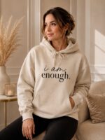 Inspirierender Hoodie- I am enough – Bild 3