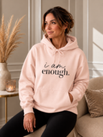 Inspirierender Hoodie- I am enough – Bild 4