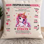 Inspirierendes Kissen–Mein Inspirationskissen Einhorn- Personalisierbar