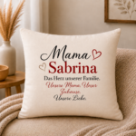 Liebevolles Kissen- Mama das Herz- Personalisierbar